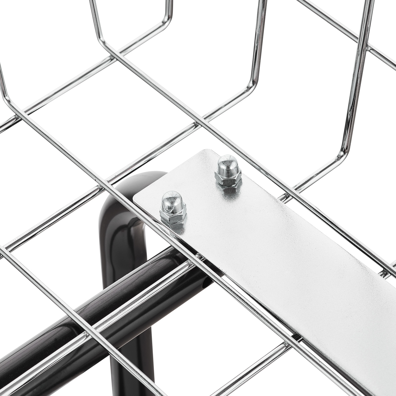 Wire Laundry Cart With Wheels Commercial Steel Chrome Trolley_voghion.com
